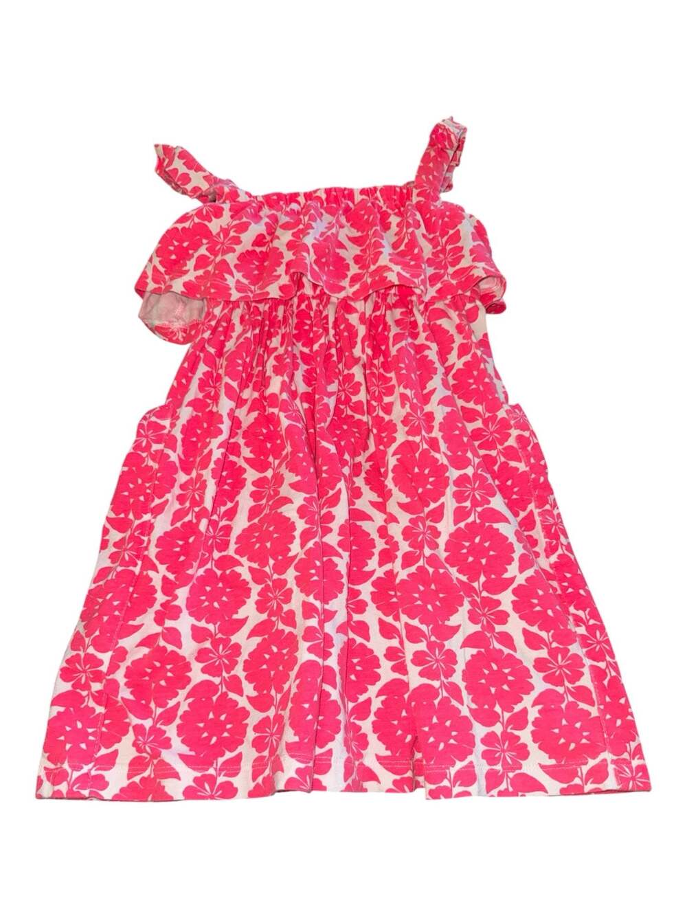 Carter's Girls Pink Floral Ruffled Summer Dress 4T/5T